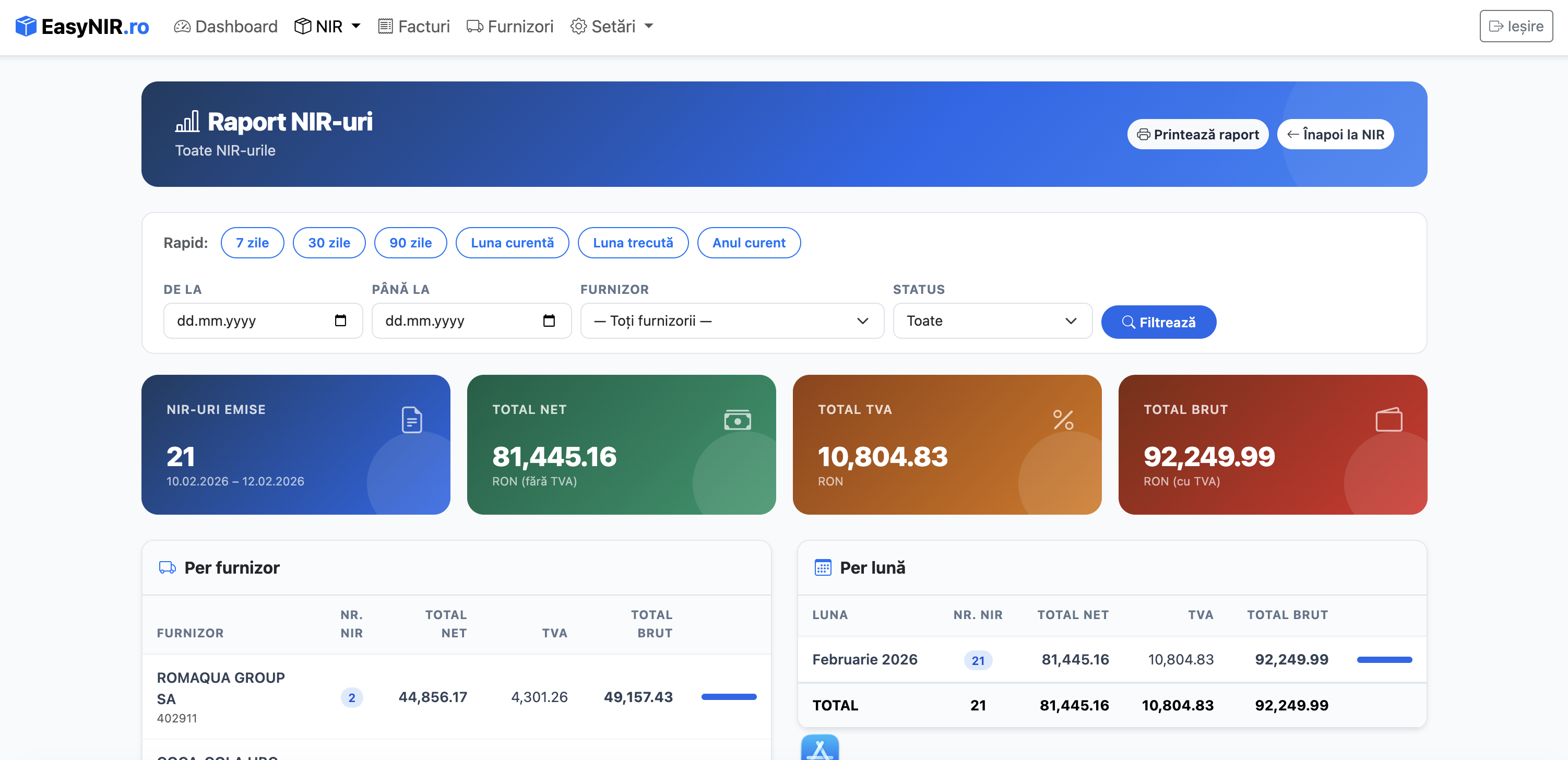 EasyNIR – Import eFactura din SPV